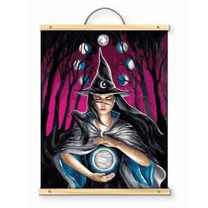 Artist's Loft 16" X 20" Celestial Witch Paint-By-Number Kit With Wood Hanger